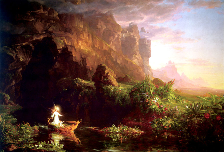 The Voyage of Life Childhood painting - Thomas Cole The Voyage of Life Childhood art painting